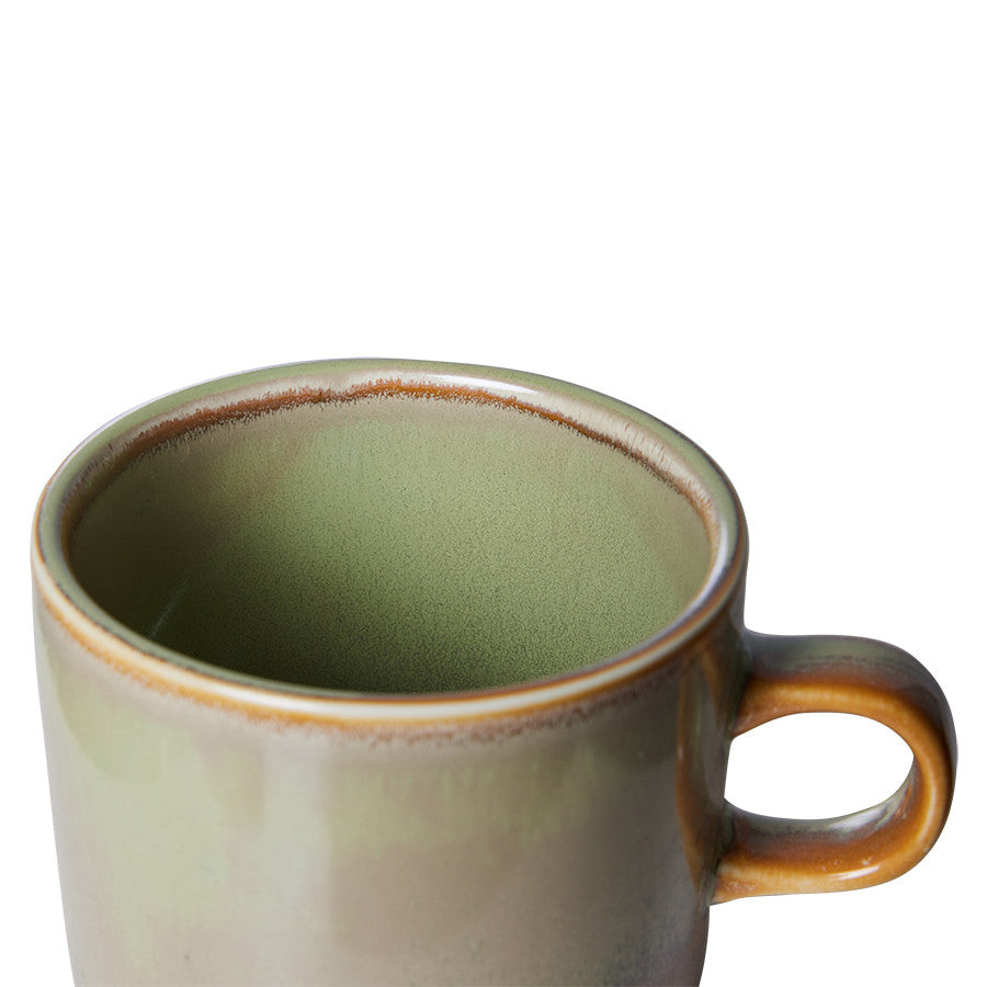 Chef Ceramics Cup and Saucer moss green - LEEF mode en accessoires