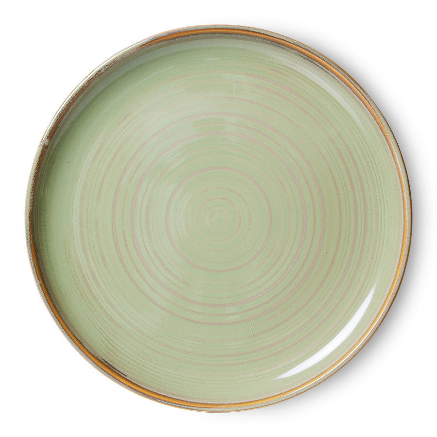 Chef ceramics:dinner plate moss green - LEEF mode en accessoires