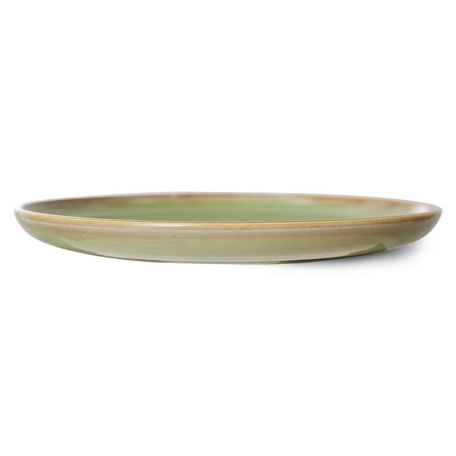 Chef ceramics:dinner plate moss green - LEEF mode en accessoires