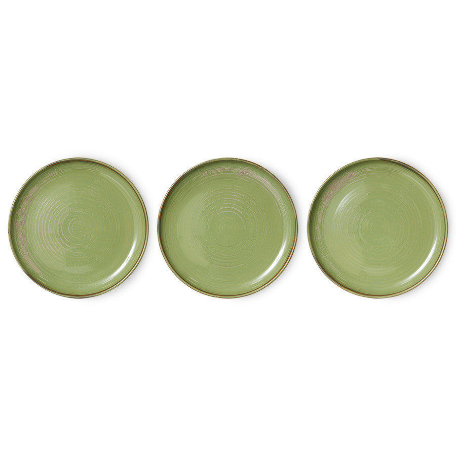 Chef ceramics:dinner plate moss green - LEEF mode en accessoires