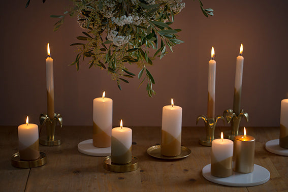 Cross Kaarsen 6x10 goud van Rustik Lys te koop bij LEEF mode en accessoires Meppel