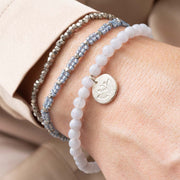 Dazzle Blue Lace Agate Silver Bracelet - LEEF mode en accessoires