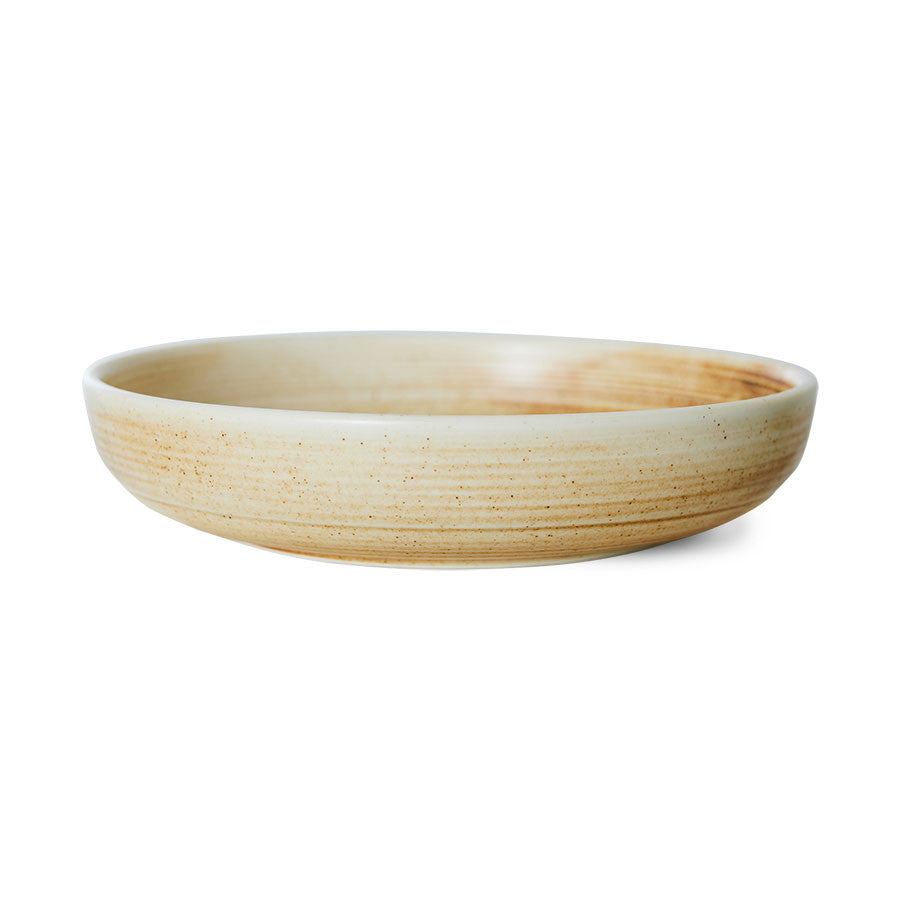 Deep Plate M rustic cream/brown - LEEF mode en accessoires