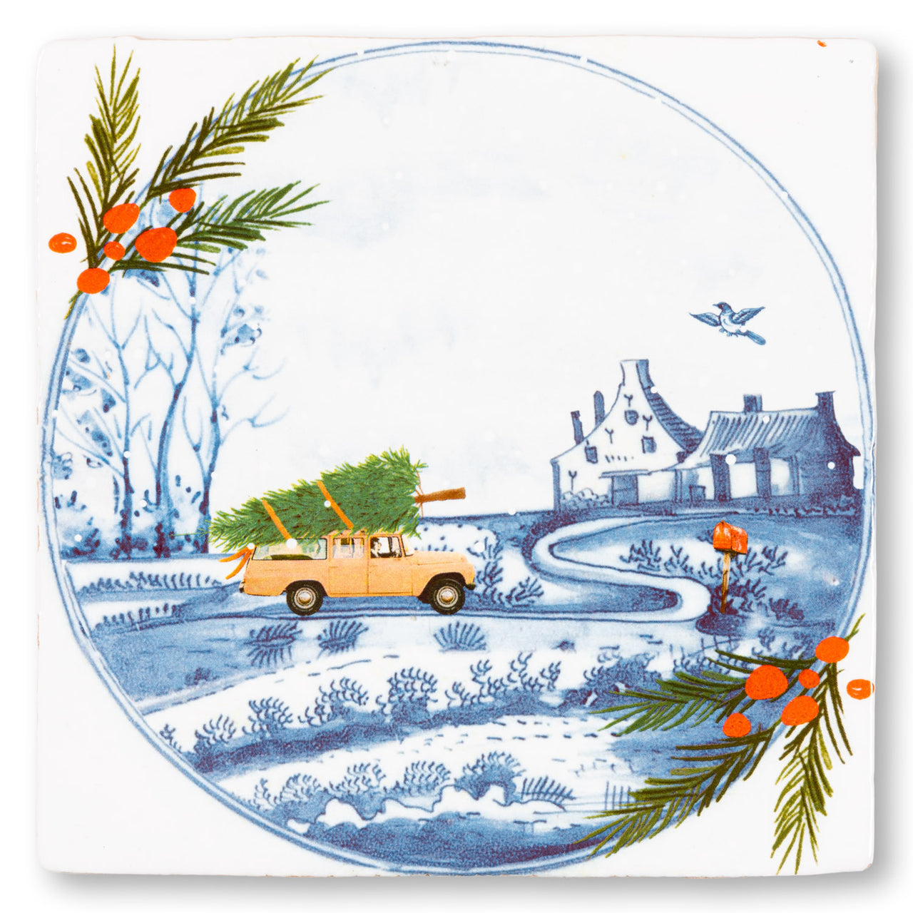 Driving home for Christmas 10 x 10 van StoryTiles te koop bij LEEF mode en accessoires Meppel