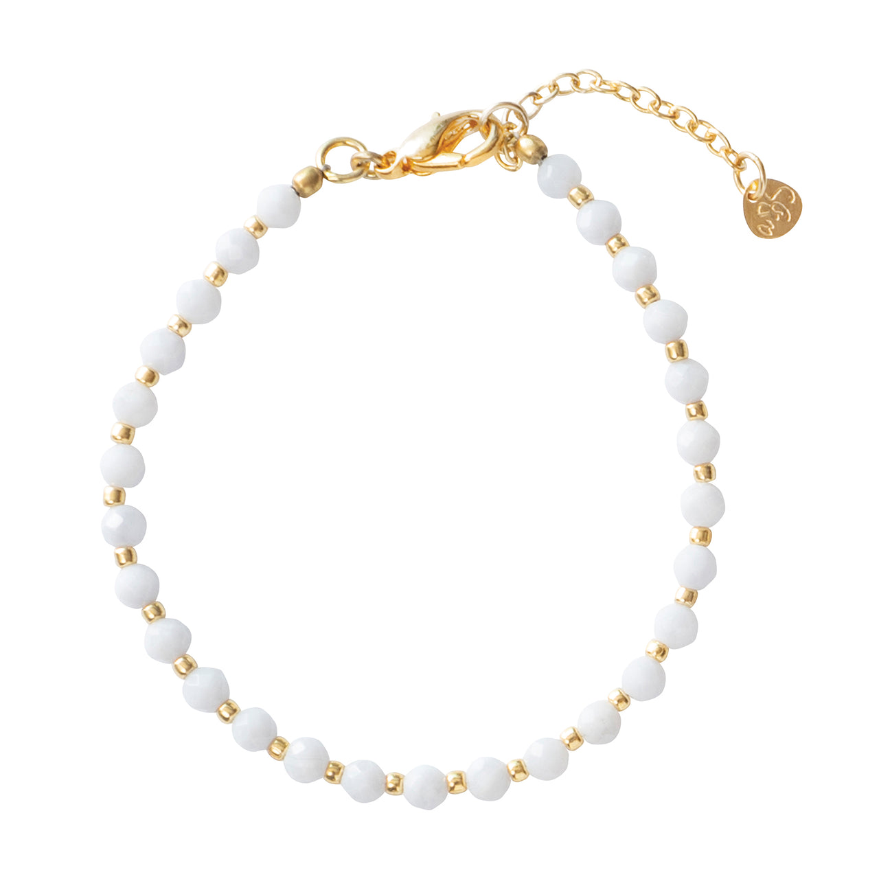 Energy Blue Lace Agate Gold Bracelet Blue lace agate - LEEF mode en accessoires