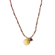 Fresh Garnet Gold Necklace Garnet - LEEF mode en accessoires