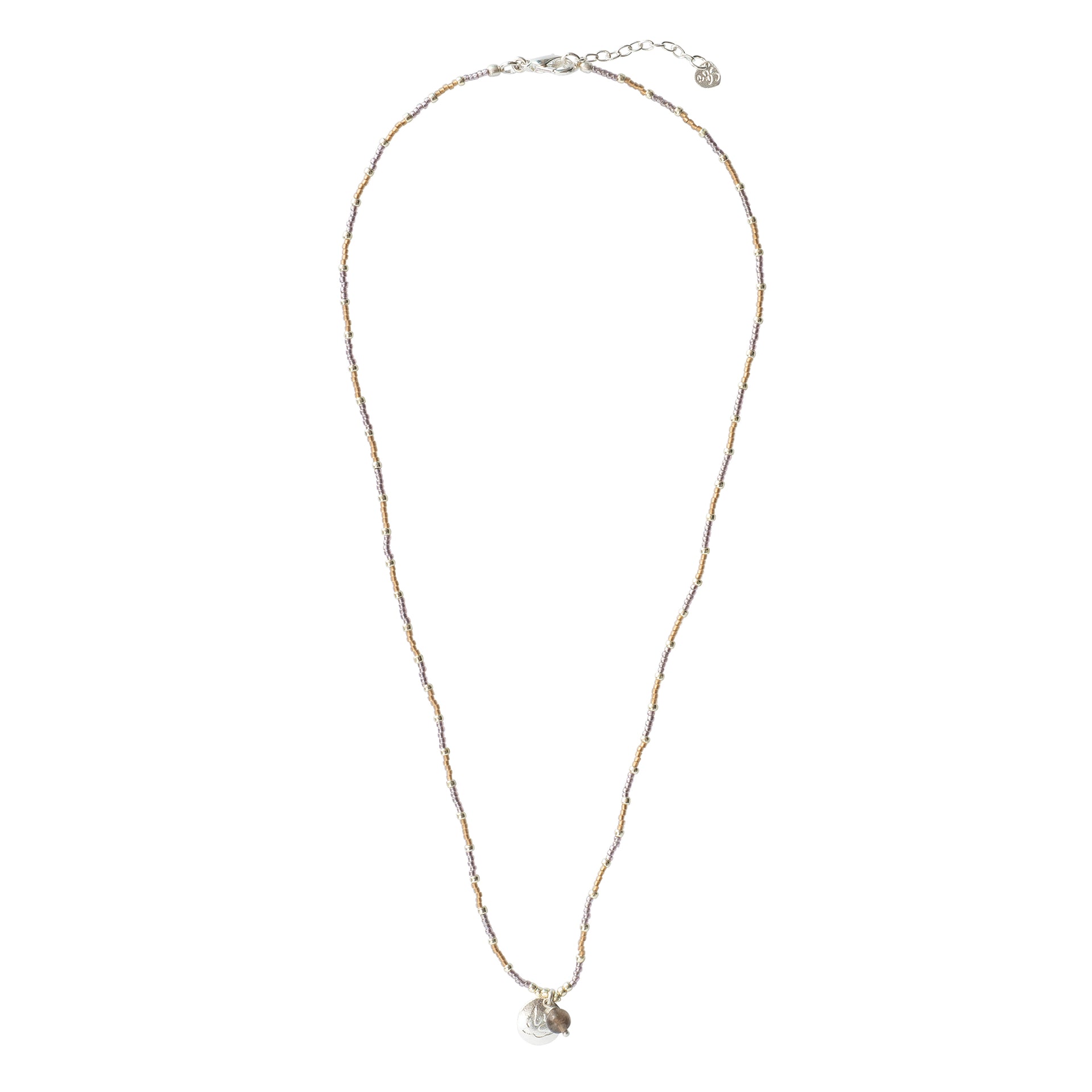 Fresh Smokey Quartz Silver Necklace Smokey quartz - LEEF mode en accessoires