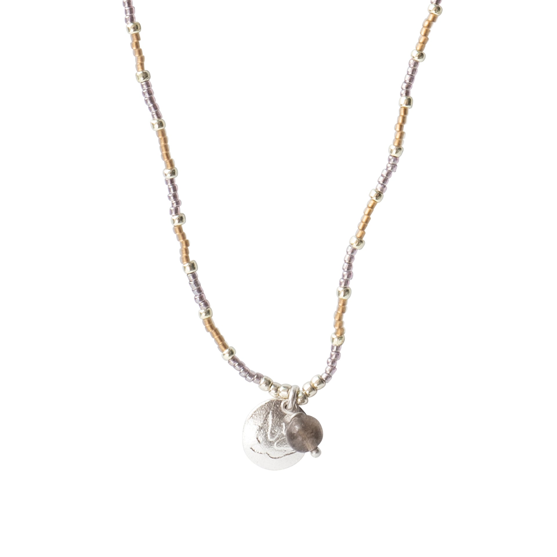 Fresh Smokey Quartz Silver Necklace Smokey quartz - LEEF mode en accessoires