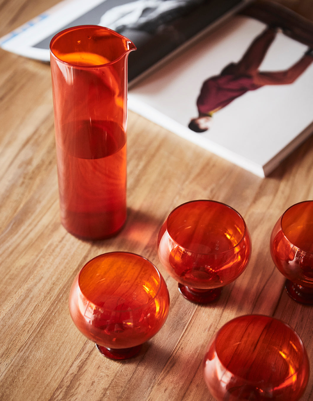 Funky orange glassware set Orange van HKliving te koop bij LEEF mode en accessoires Meppel