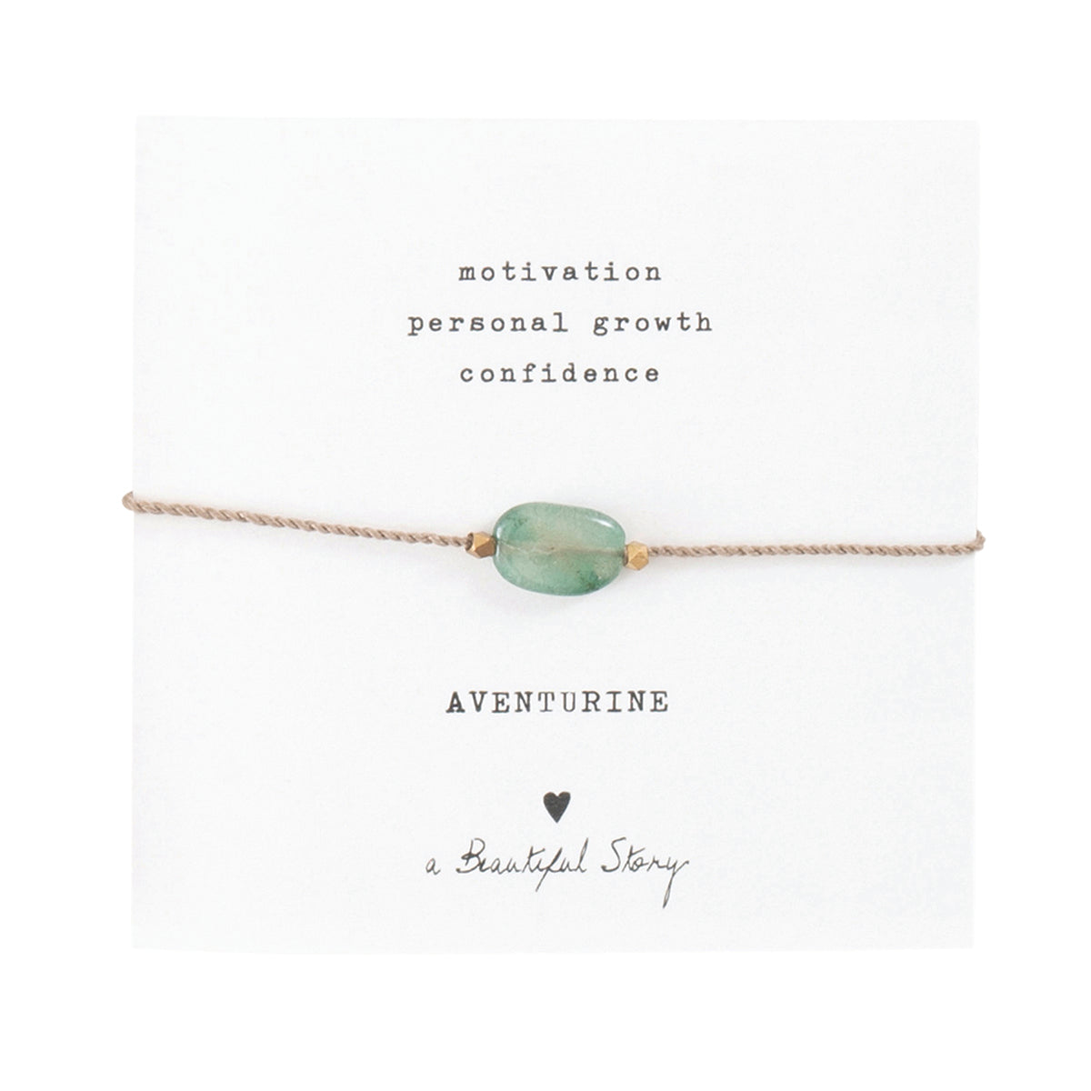 Gemstone card aventurine gold bracelet Aventurine - LEEF mode en accessoires