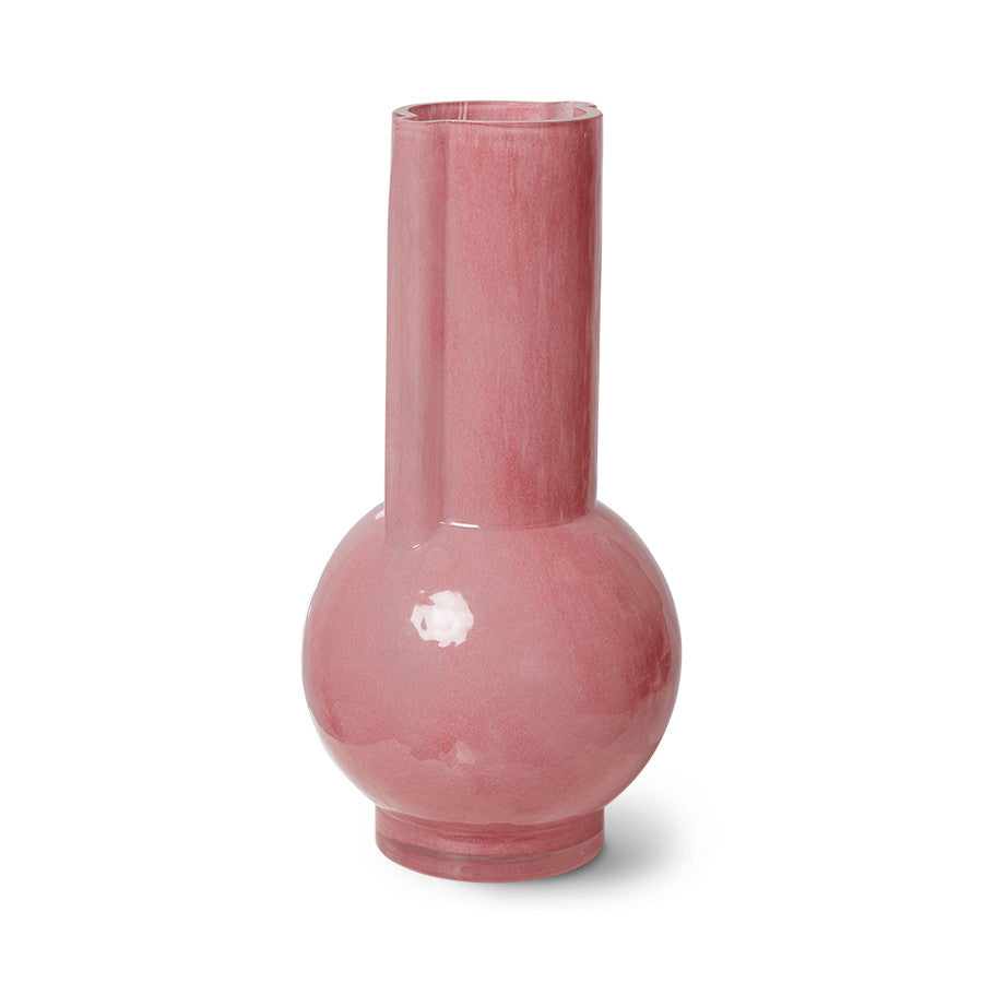 Glass Vase Flamingo Pink - LEEF mode en accessoires