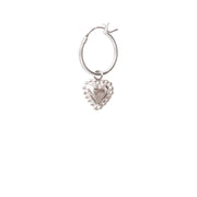 Heart Silver Hoop Earring Silver van a Beautiful Story te koop bij LEEF mode en accessoires Meppel