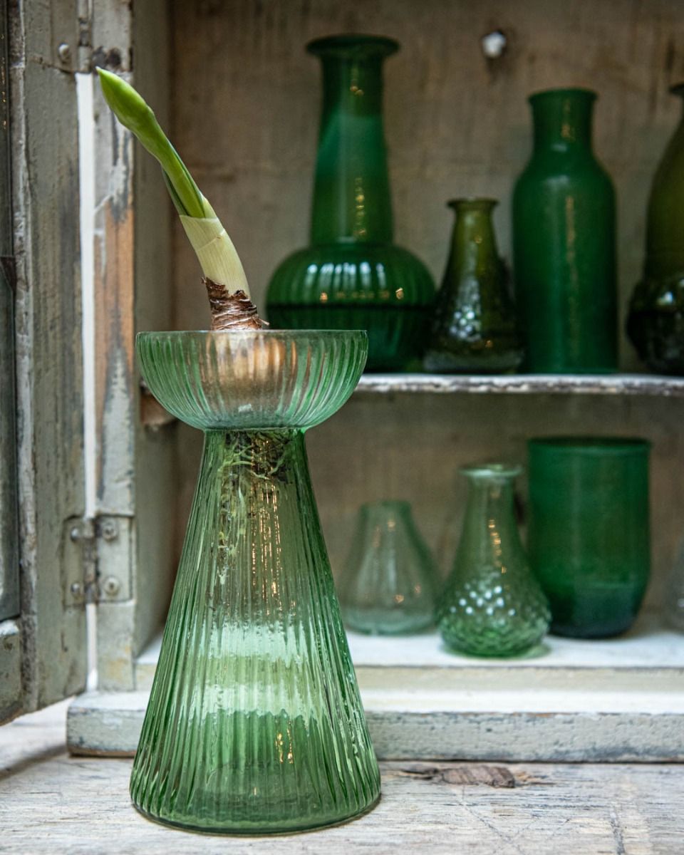 Hyaccinth Vase Small maart 2022 Green van De Weldaad te koop bij LEEF mode en accessoires Meppel