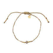 Iris Smokey Quartz Gold Bracelet Smokey quartz - LEEF mode en accessoires
