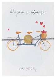Jewelry Postcard Tandem Bike van a Beautiful Story te koop bij LEEF mode en accessoires Meppel