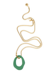 Ketting met organic hanger groen - LEEF mode en accessoires