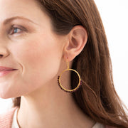 Kindness garnet gp earrings - LEEF mode en accessoires