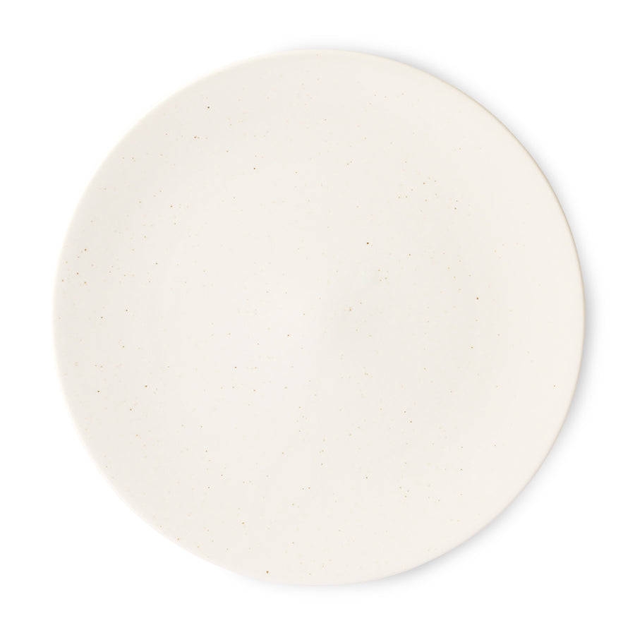 Kyoto Ceramics Japanese large dinner plate white  White Speckled van HKliving te koop bij LEEF mode en accessoires Meppel