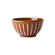 Kyoto Ceramics: striped bowl  Brown van HKliving te koop bij LEEF mode en accessoires Meppel