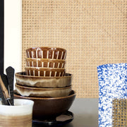 Kyoto Ceramics: striped bowl  Brown van HKliving te koop bij LEEF mode en accessoires Meppel