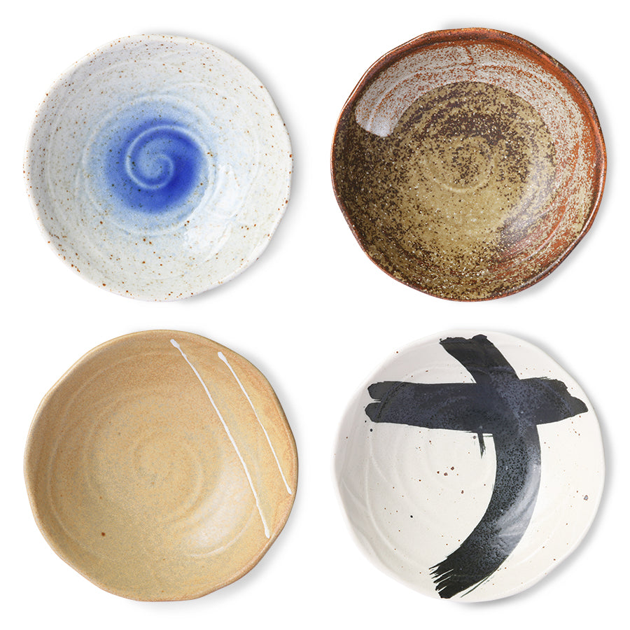Kyoto ceramics japanese shallow bowl  Black/White van HKliving te koop bij LEEF mode en accessoires Meppel