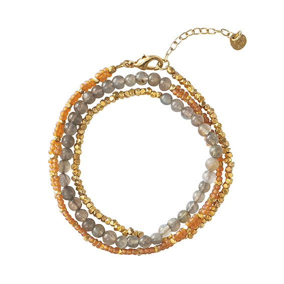 Loving Labradorite Gold Bracelet Labradorite - LEEF mode en accessoires