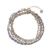 Loving Smokey Quartz Silver Bracelet Smokey quartz - LEEF mode en accessoires