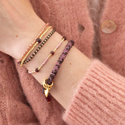 Loyal Garnet Gold Bracelet Garnet - LEEF mode en accessoires