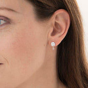 Mini Coin Rose Quartz Silver Earrings Rose quartz van a Beautiful Story te koop bij LEEF mode en accessoires Meppel