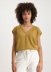 PIEN blouse 2423 Cool camel - LEEF mode en accessoires