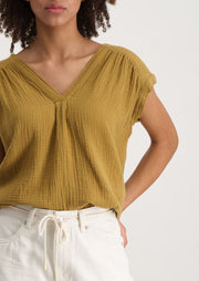 PIEN blouse 2423 Cool camel - LEEF mode en accessoires