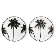 Porcelain dinner Plate Palms van HKliving te koop bij LEEF mode en accessoires Meppel