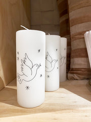 Powderpressed Cylinder Peace Dove Wit van Rustik Lys te koop bij LEEF mode en accessoires Meppel