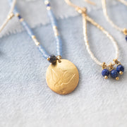 Prayer Lapis Lazuli GC Necklace Lapis Lazuli - LEEF mode en accessoires