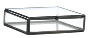 Quadratic Glass Box 10.5 x 3.5 cm Black van Madam Stoltz te koop bij LEEF mode en accessoires Meppel