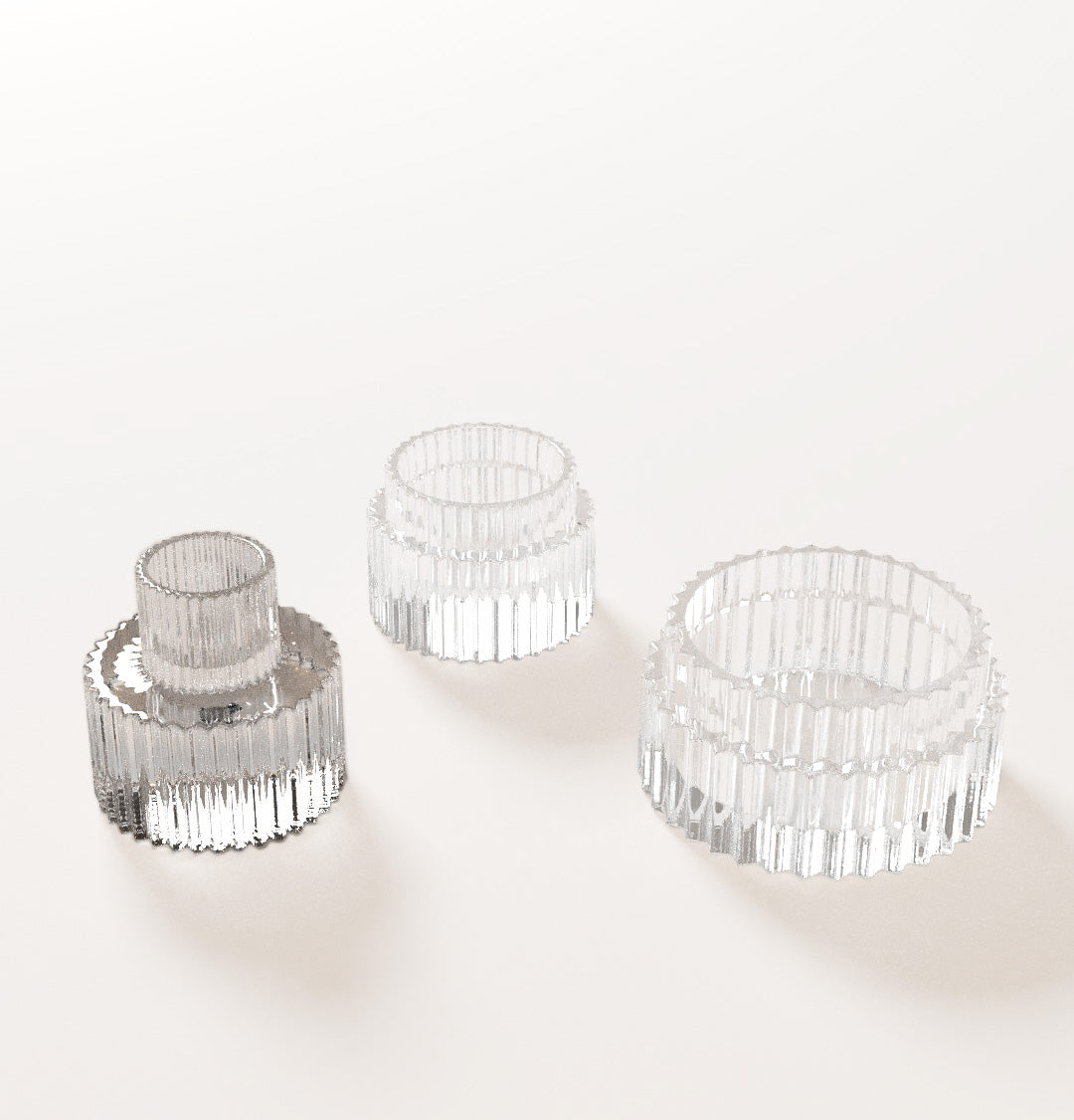 Ribbel kandelaar Glas van Ons Hus te koop bij LEEF mode en accessoires Meppel
