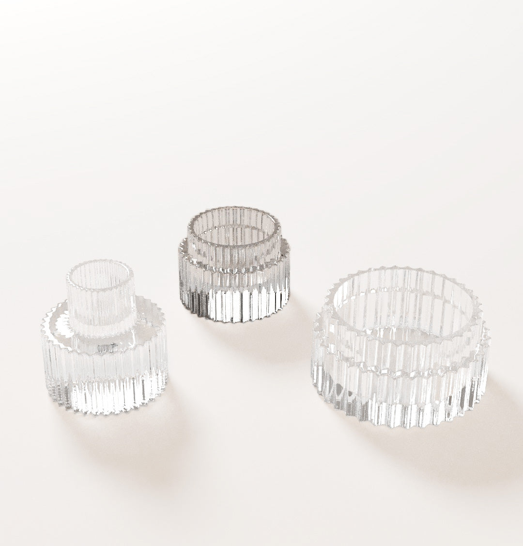 Ribbel waxinelichtje Glas van Ons Hus te koop bij LEEF mode en accessoires Meppel