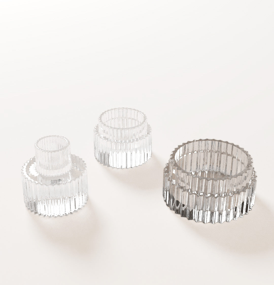 Ribbel waxinelichtje L Glas van Ons Hus te koop bij LEEF mode en accessoires Meppel