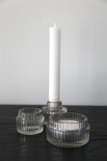 Ribbel waxinelichtje L Glas van Ons Hus te koop bij LEEF mode en accessoires Meppel