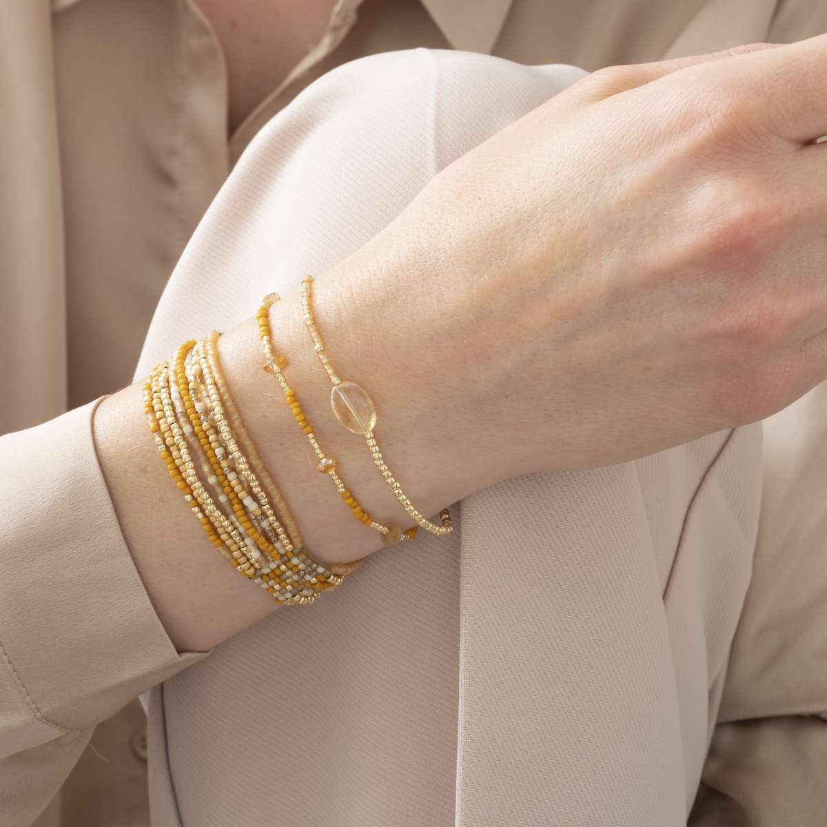 Ruby Citrine Gold Bracelet Citrine - LEEF mode en accessoires