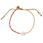 Ruby Moonstone Gold Bracelet Moonstone - LEEF mode en accessoires