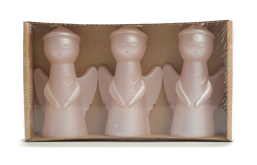 Sculpture candle Angel 3 stuks Skin pearl van Rustik Lys te koop bij LEEF mode en accessoires Meppel