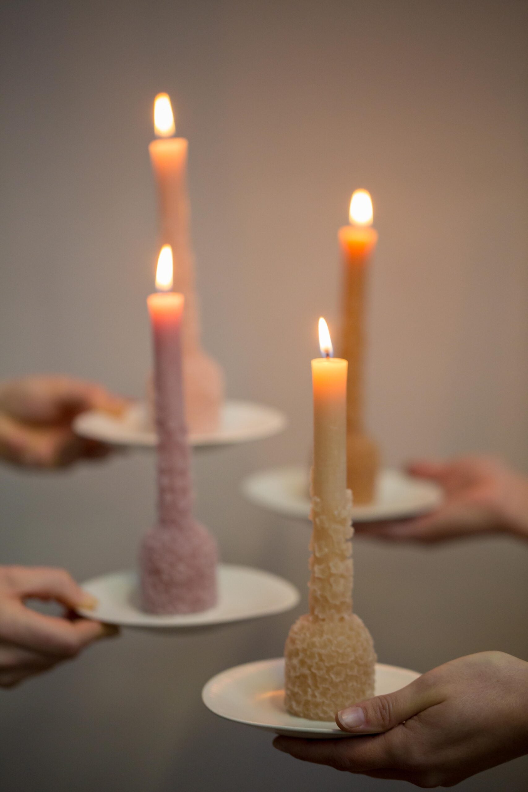 Sculpture candle Bloom Apricot van Rustik Lys te koop bij LEEF mode en accessoires Meppel