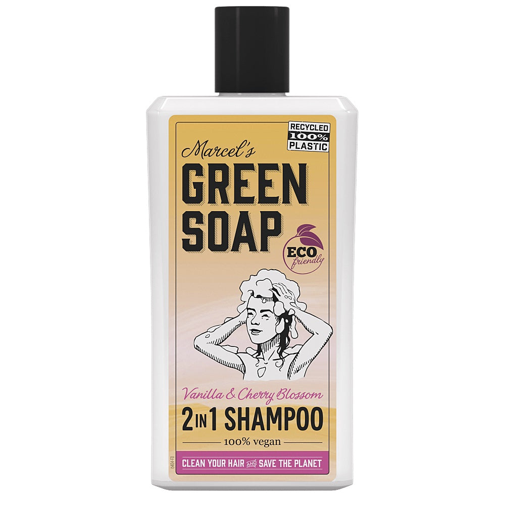 Shampoo 500ml Vanille & kersenbloesem van Marcel's Green Soap te koop bij LEEF mode en accessoires Meppel