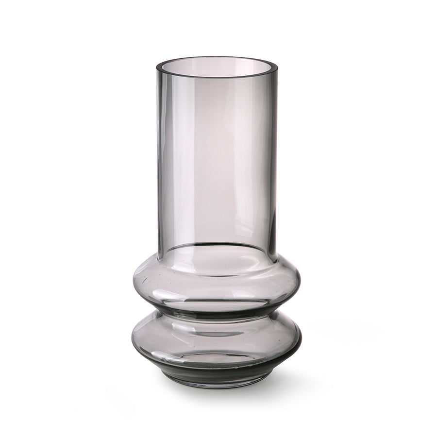 Smoked grey glass vase M van HKliving te koop bij LEEF mode en accessoires Meppel