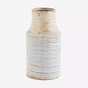 Stoneware vase h:22cm Beige, White van Madam Stoltz te koop bij LEEF mode en accessoires Meppel