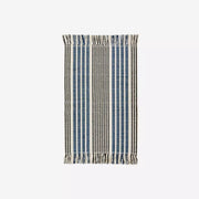 Striped Cotton Bath Mat 60x90cm OffWhite , Blue, Black - LEEF mode en accessoires