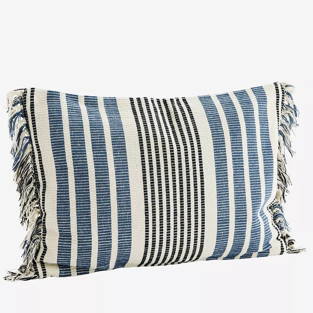 Striped Cushion 50x70cm OffWhite , Blue, Black - LEEF mode en accessoires
