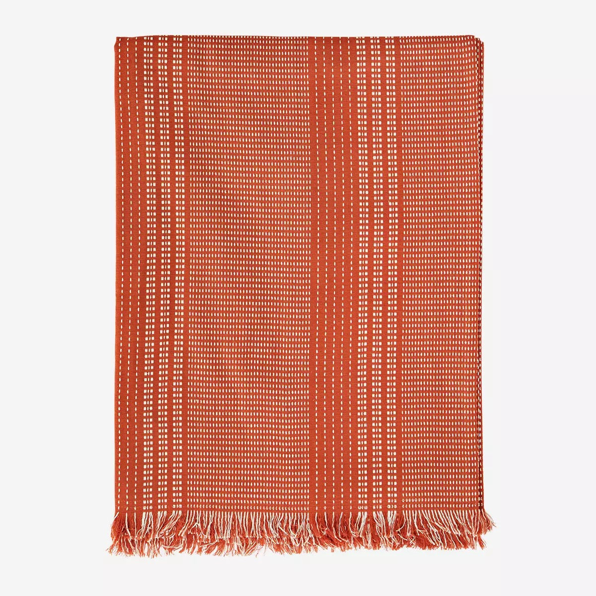 Striped Hammam Towel 100x180cm Coral, White - LEEF mode en accessoires