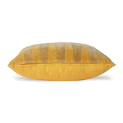 Striped Velvet Cushion Ochre/Gold (45x45) Ochre/Gold van HKliving te koop bij LEEF mode en accessoires Meppel